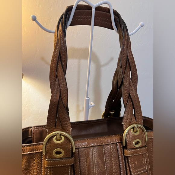 Coach 2006 Soho Mia Ivory Brown Leather Shoulder Tote Handbag Purse #10049 - Picture 4 of 16